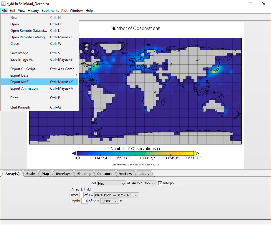 Convertir NetCDF a KMZ