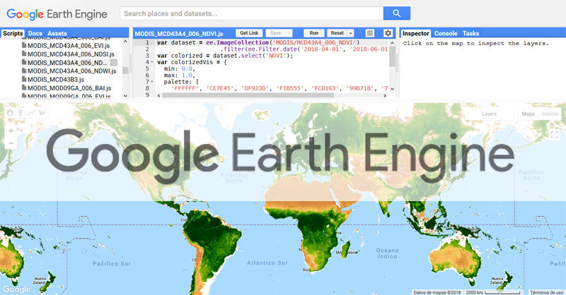 Descargar imágenes de Google Earth Engine
