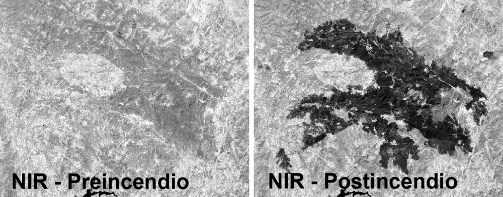 Interpretación de imágenes satélite en incendios forestales