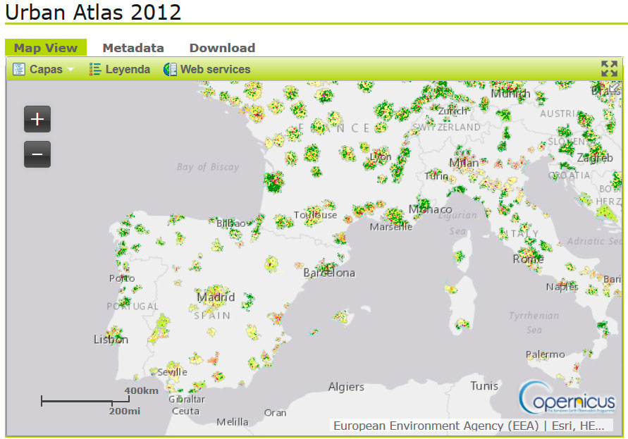 Cartografía de usos del suelo