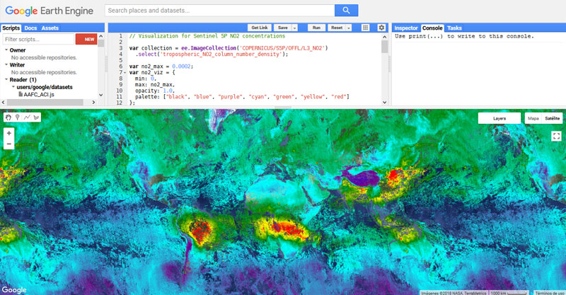 Descarga de datos atmosféricos con Google Earth Engine