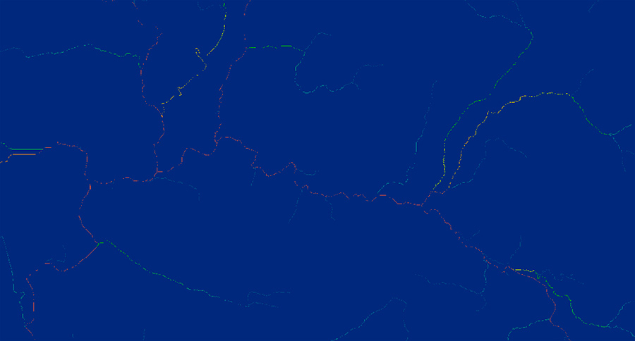 Indice Topográfico de Humedad TWI - cálculo del flujo de acumulación de agua