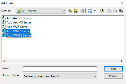 Conexión de servidores WMS en ArcGIS