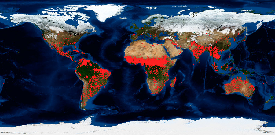 Localización de incendios en tiempo real