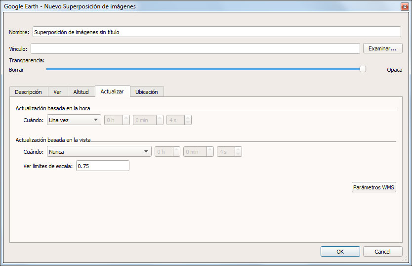 Superposición de imagenes con WMS en Google Earth