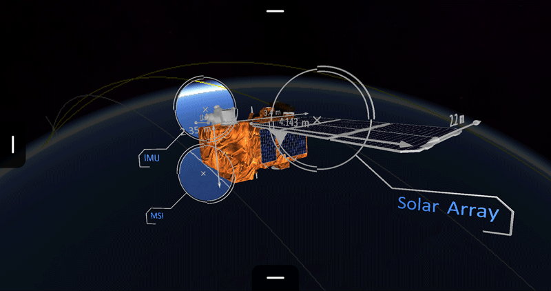 Modelos 3D de satélites Sentinel