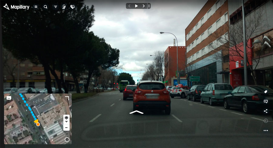 Callejero de imágenes de Mapillary