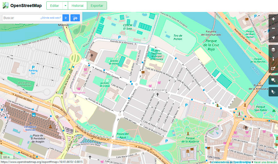 Descargar archivos OSM para convertirlos en Shapefile