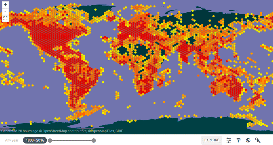 Distribución de avifauna