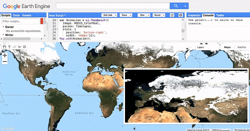 Cómo crear timelapses en Google Earth Engine