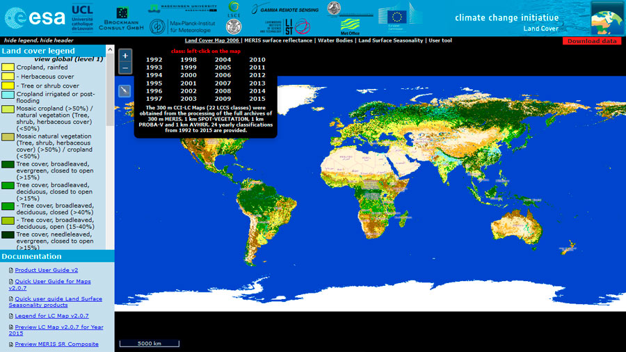 Descarga de mapas de usos del suelo