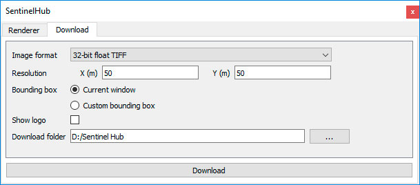 Descargar composiciones RGB con Plugin QGIS Sentinel Hub