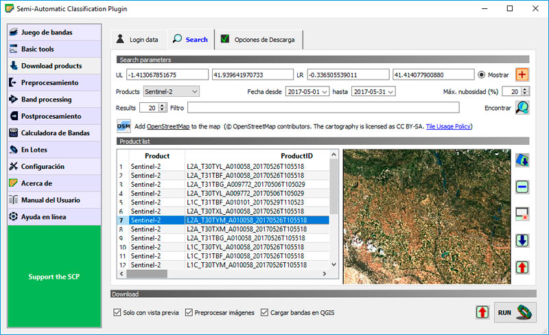 SCP plugin para QGIS