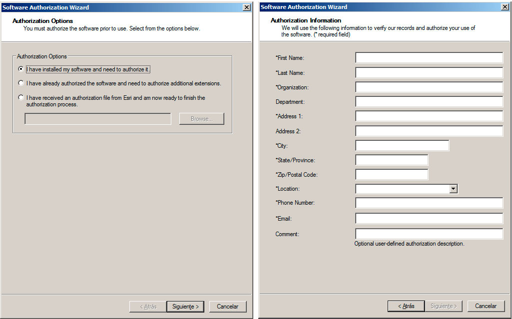 Autorizar licencia EVA de ArcGIS