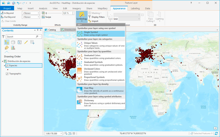 Como crear Heatmaps en ArcGIS