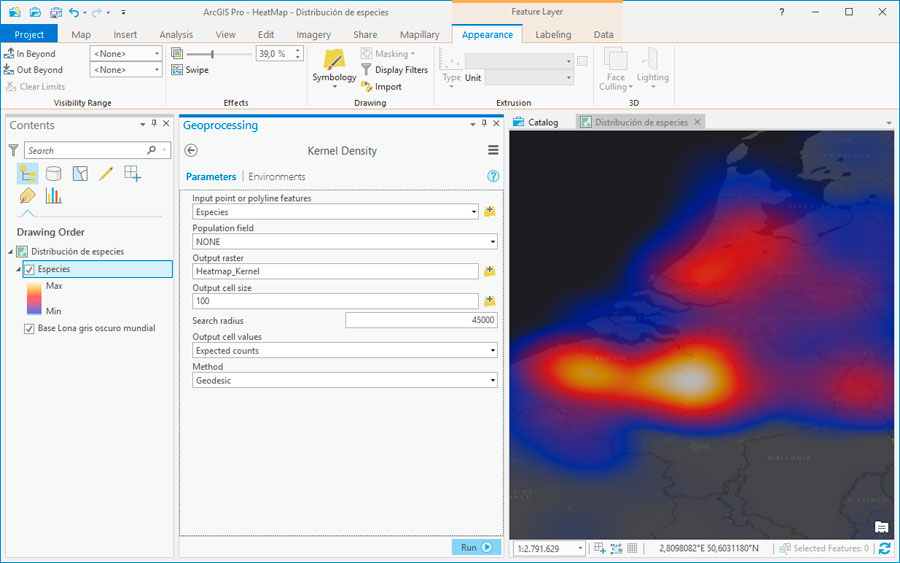 Herramienta Kernel para interpolar