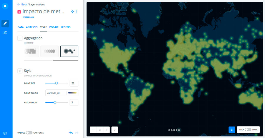 Cómo hacer heatmaps en CARTO