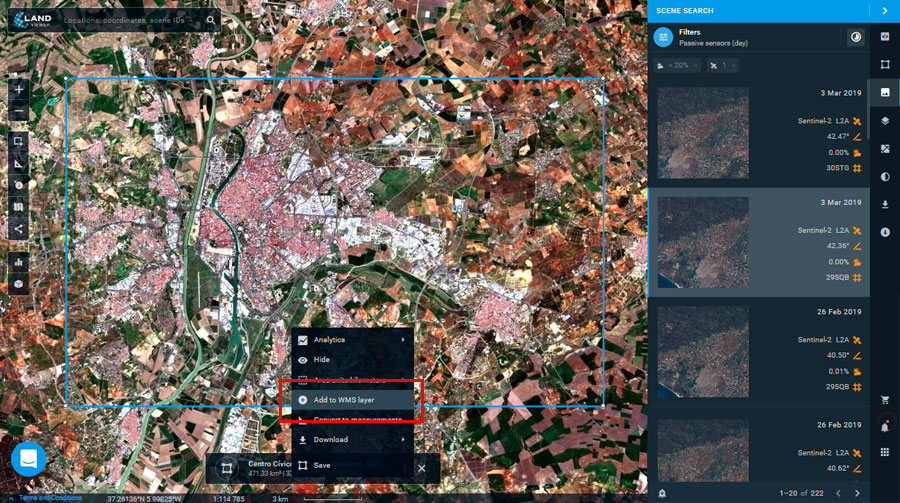 Imágenes satélite con WMS