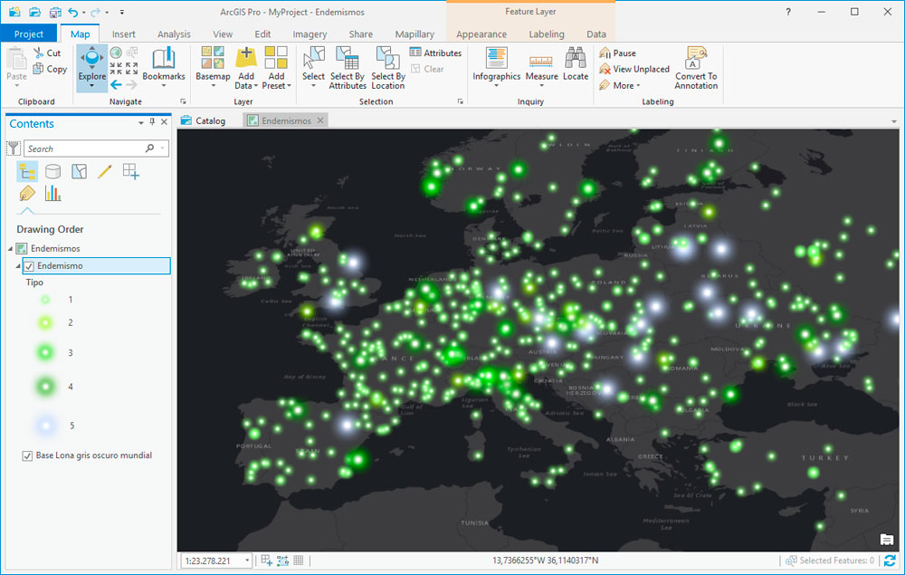 Simbología Firefly de ArcGIS