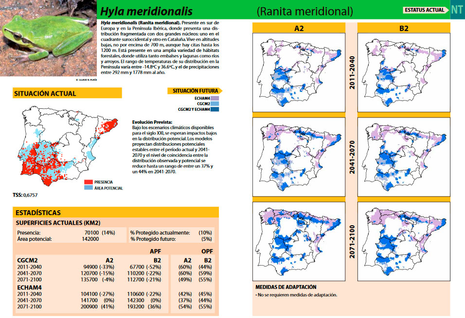 Cartografía de biodiversidad frente al cambio climático 