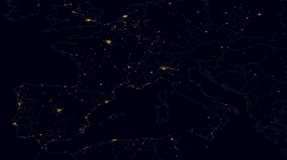 Impácto lumínico a través de imágenes satélite