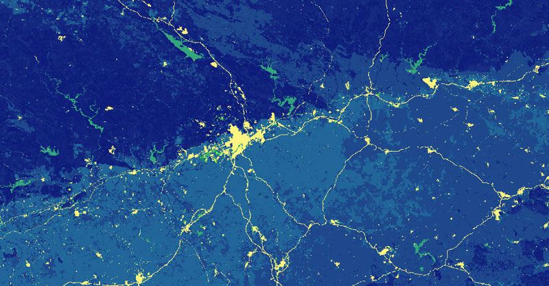 Mapa de aptitud territorial en la creación de corredores ecológicos