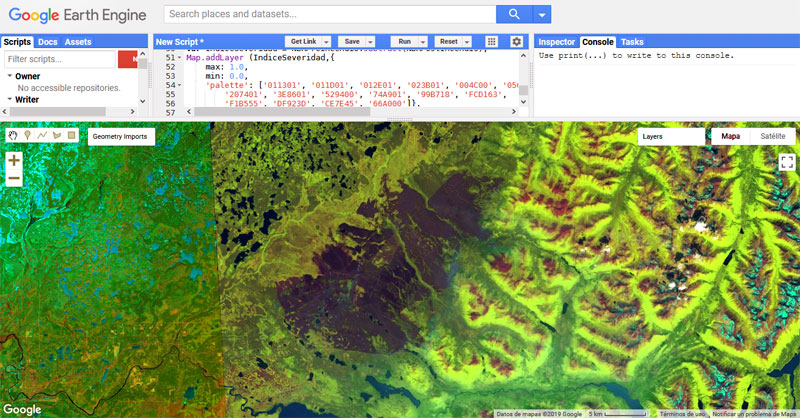 Análisis de severidad de incendios con Google Earth Engine