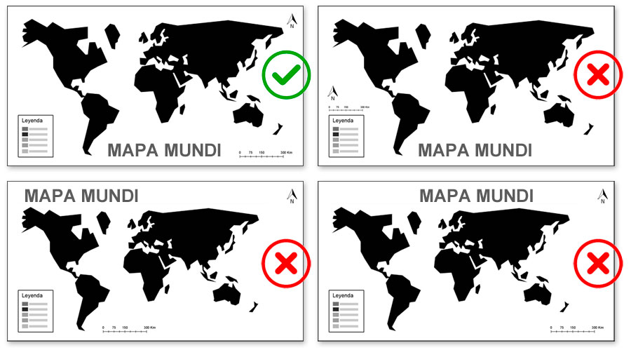 Posición de elementos en un mapa