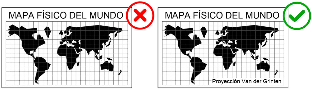 Etiqueta de créditos en un buen mapa