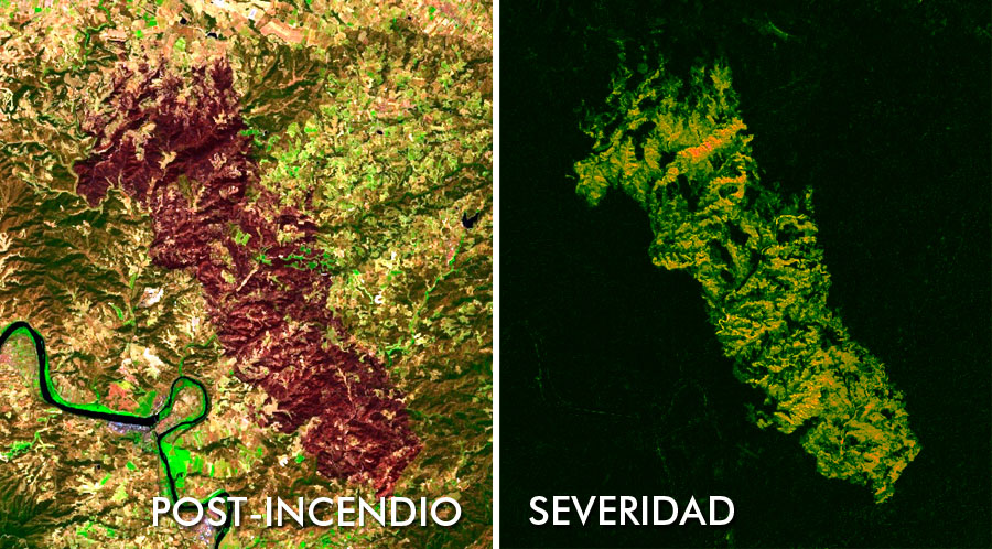 Índice de severidad de fuego en incendios con imágenes satélite en GEE