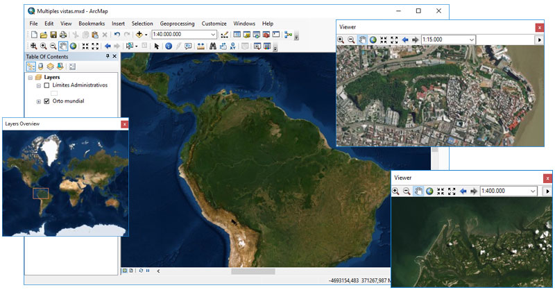 Sincronizando múltiples vistas con ArcGIS