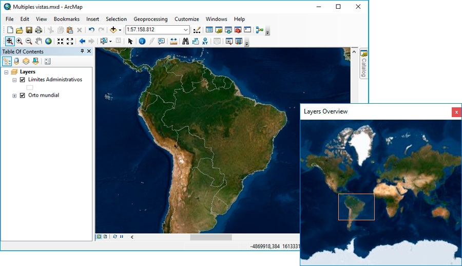 Vista general en ArcGIS