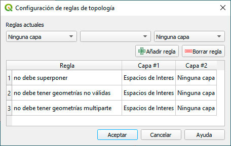 Reglas topológicas en QGIS