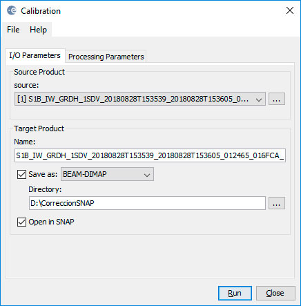 Calibración radiométrica de datos rádar Sentinel 1