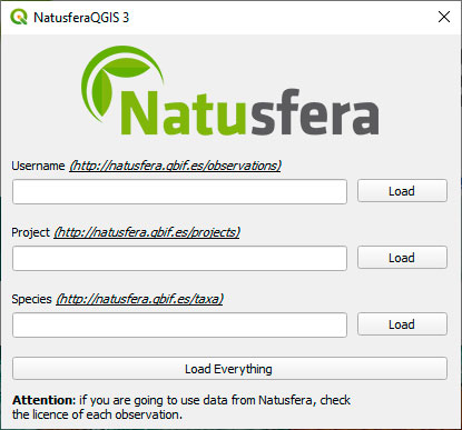 Plugin Natusfera para descarga de distribución de especies