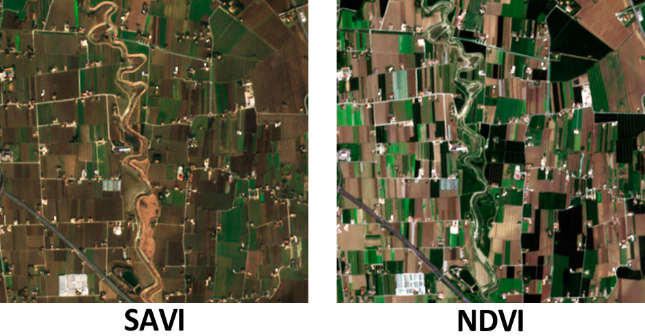 Cálculo del índice satélite de vegetación SAVI