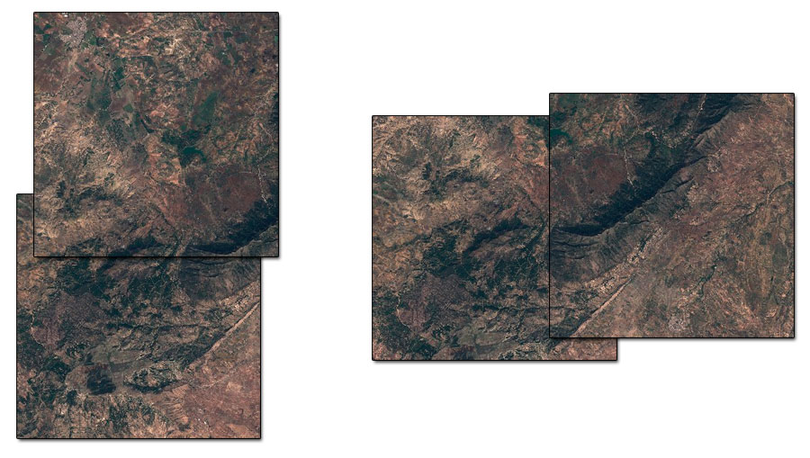 Creación de mosaicos de imágenes satelitales