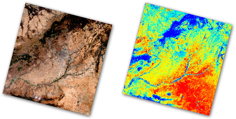 Cálculo de temperatura superficial LST con Landsat 8