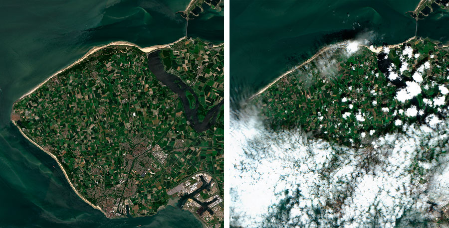 Imagenes satélite sin nubes