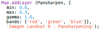 Pansharpening Google Earth Engine