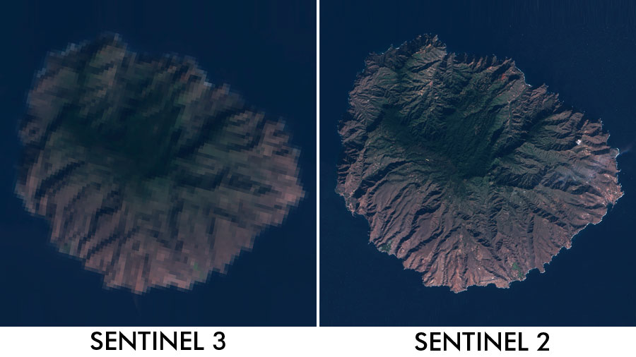 Resolucion de pixel de imagenes satelitales