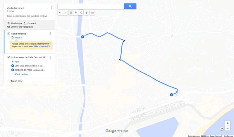 Montar un mapa con rutas en Google Maps