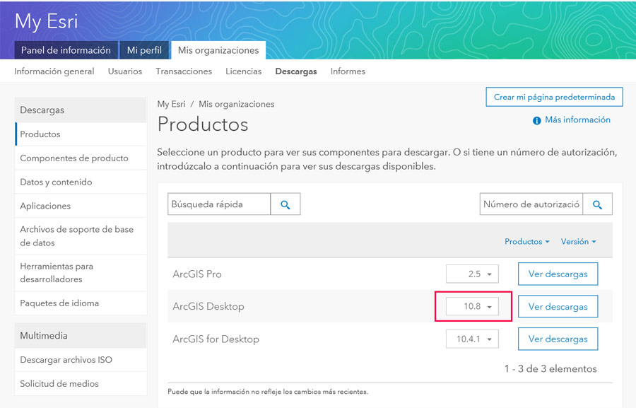 Cómo descargar ArcGIS 10.8 