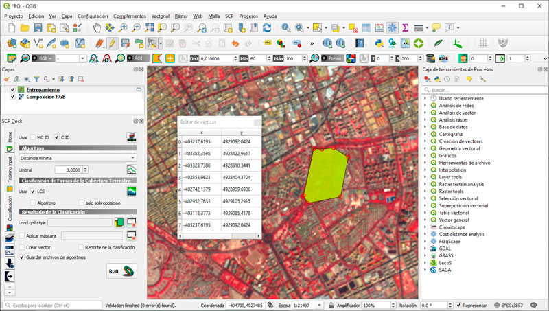 Cómo editar ROI usando el plugin SCP para QGIS