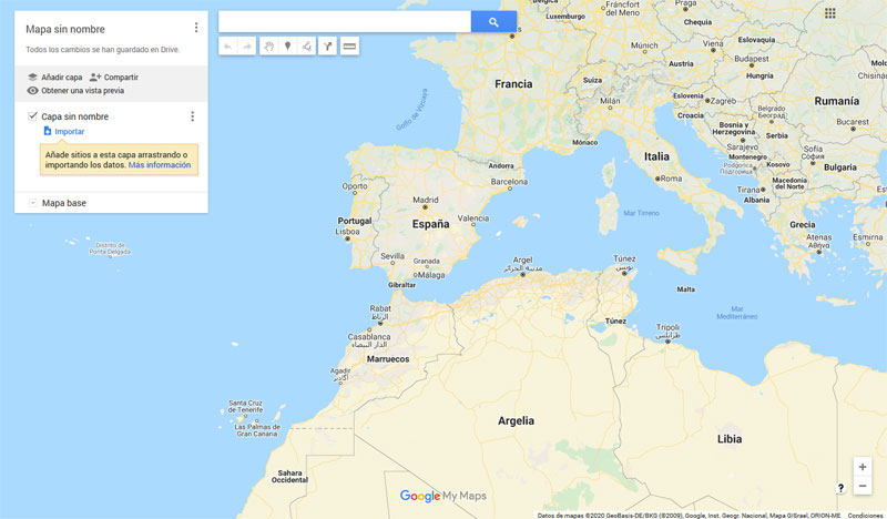 Cómo crear un mapa en Google Maps