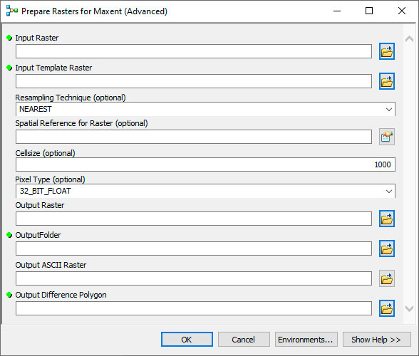 Toolbox de preparación de archivos ASCII para MaxEnt