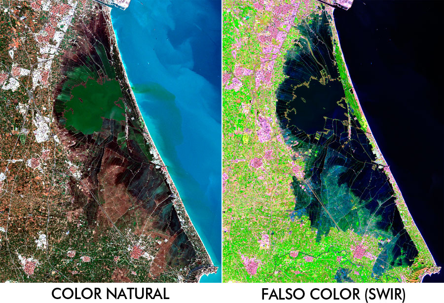 masas de agua NDWI y NDVI