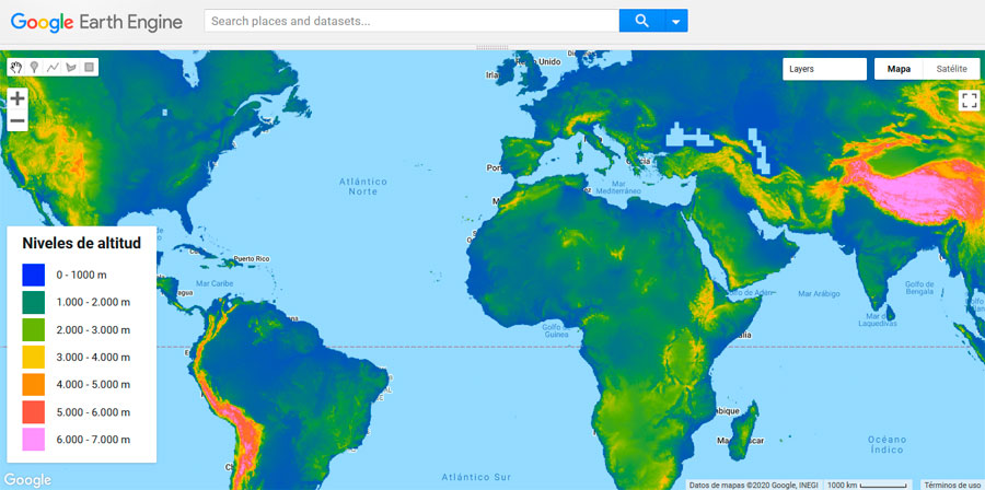 Incorporación de leyenda en Google Earth Engine