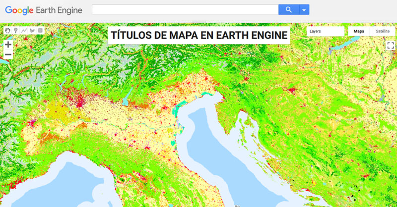 Añadir el título de mapa en Google Earth Engine