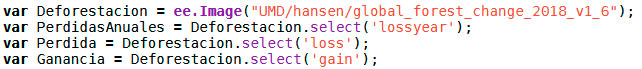 Análisis de deforestacion de bosques en Google Earth Engine